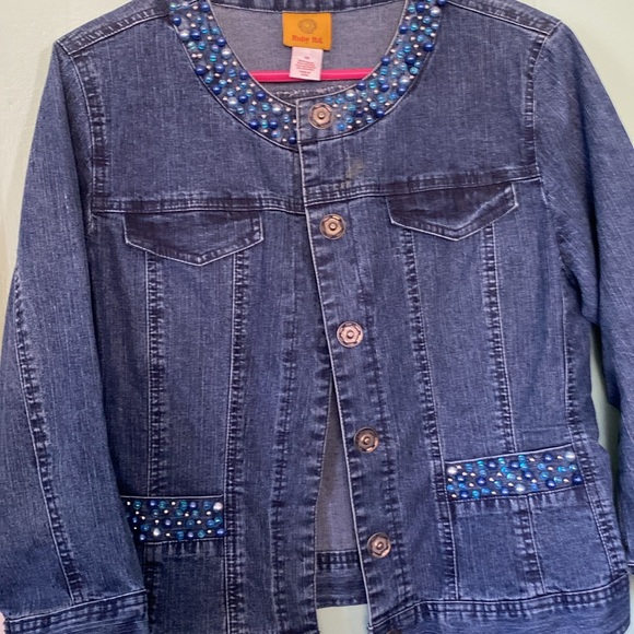 Beautiful ruby road size 10 ladies denim jacket - Picture 4 of 5